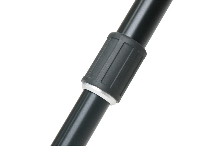 Easy-to-grip, large integral rubber molded leg lock nut