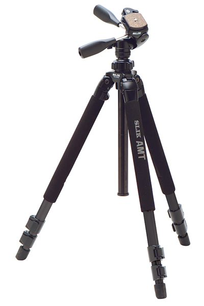 Renewed Slik Pro 500DX Tripod with 3-Way Pan/Tilt Head